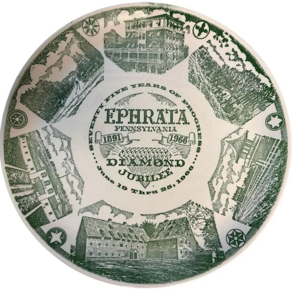 Ephrata Pennsylvania DiamondβJubilee 1891-1966 10β Collectors Plate